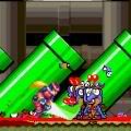 En este juego Megaman Zero se introduce en el mundo de Mario para acabar con los enemigos de Mario Bros y las fabricas de donde salen estos. Movimientos con las flechas del teclado. Presiona barra espaciadora para correr rápidamente. Pulsa “Z” para usar el ataque especial. Usa “A,S,D” para atacar y “C” para desplegar el escudo.